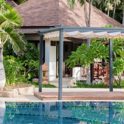 Swimming Pool Modern Luxury Hotel Samui Thailand