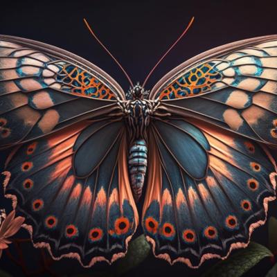 Multi Colored Butterfly Pattern Innature Beauty Generative Ai Min